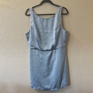 BHLDN Pale Blue Satin Maxi Dress